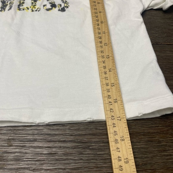 Forever 21 FLAWLESS Crop Top White distress Hem shirt size M - Picture 5 of 8